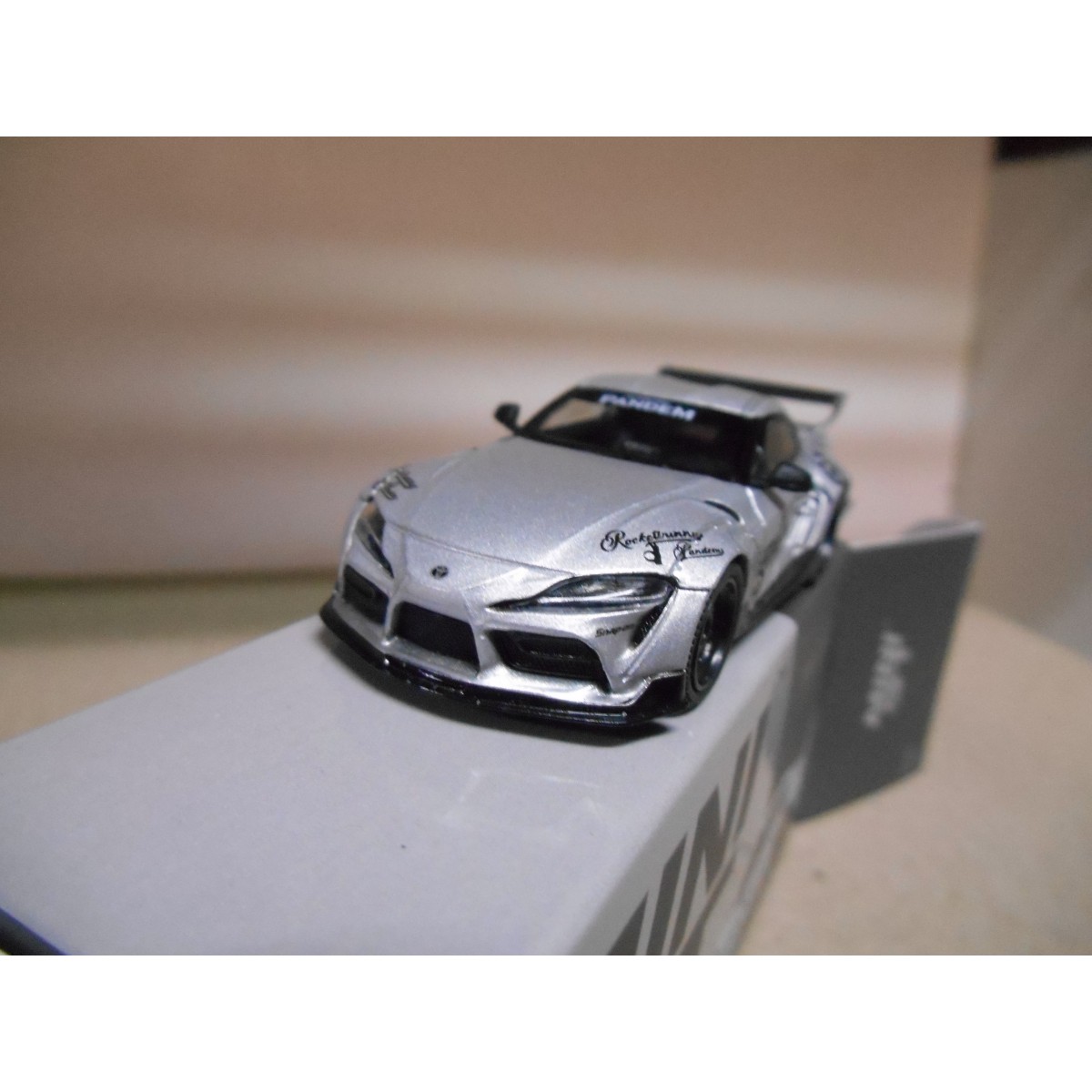 PANDEM TOYOTA GR SUPRA SILVER 1:64 MINI GT - BCN STOCK CARS