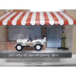 JEEP MB WILLYS 1942 WITH SECURITY OFFICER HOBBY SHOP 1:64 GREENLIGHT