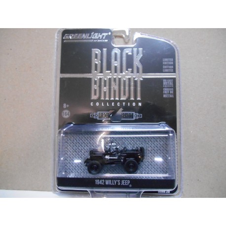 JEEP MB WILLYS 1942 BLACK BANDIT 1:64 GREENLIGHT