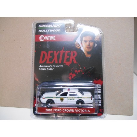 HOLLYWOOD DEXTER 2001 FORD CROWN VICTORIA POLICE 1:64 GREENLIGHT