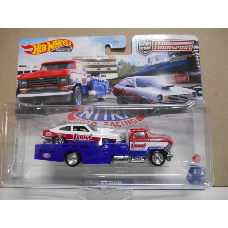 HOT WHEELS PREMIUM REAL RIDERS TEAM TRANSPORTER 34 CHEVY VEGA HAULER 1:64