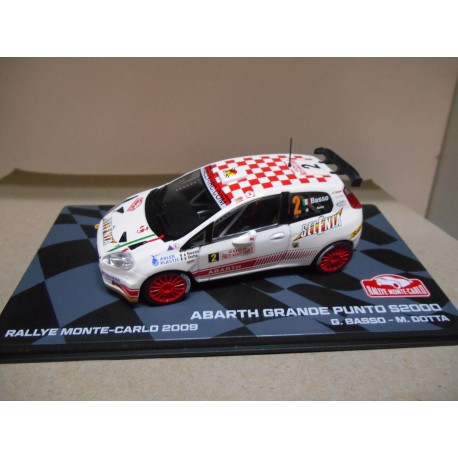 FIAT GRANDE PUNTO ABARTH S2000 RALLY MONTE CARLO 2009 BASSO 1:43 ALTAYA IXO