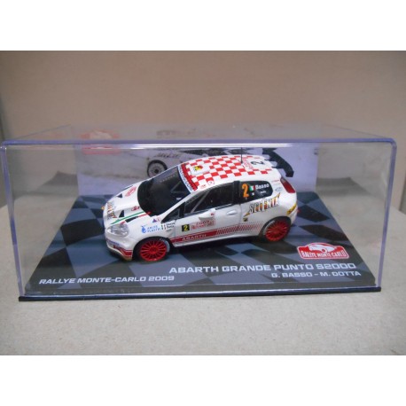 FIAT GRANDE PUNTO ABARTH S2000 RALLY MONTE CARLO 2009 BASSO 1:43 ALTAYA IXO