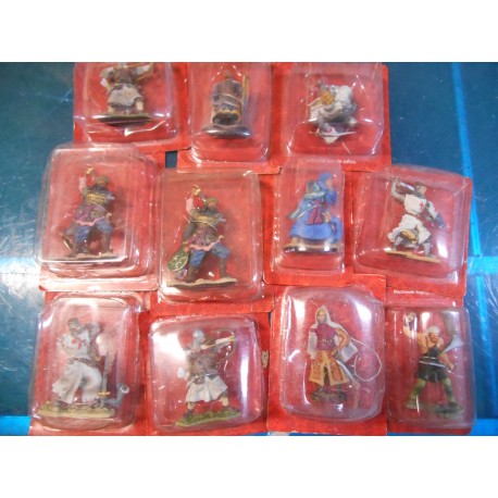 FIGURAS LOTE 2 TEMPLARIOS TTS 11 PIEZAS ROTOS/DEFECTUOSOS 1:32 Del Prado