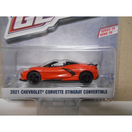 CHEVROLET CORVETTE C8 2021 STINGRAY CONVERTIBLE GL MUSCLE 1:64 GREENLIGHT