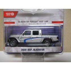 US POLICE JEEP GLADIATOR 2020 PURSUIT LAW AUBURN HILLS 1:64 GREENLIGHT