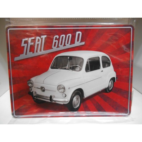 PLACA METAL DECORACION SEAT 600 D 28cm x 21cm