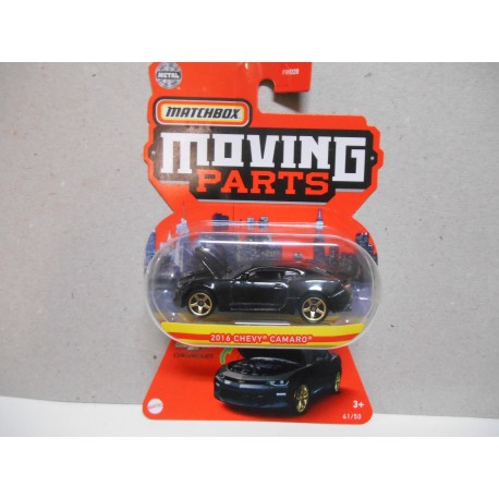 MOVING PARTS CHEVROLET CAMARO 2016 BLACK 1:64 MATCHBOX