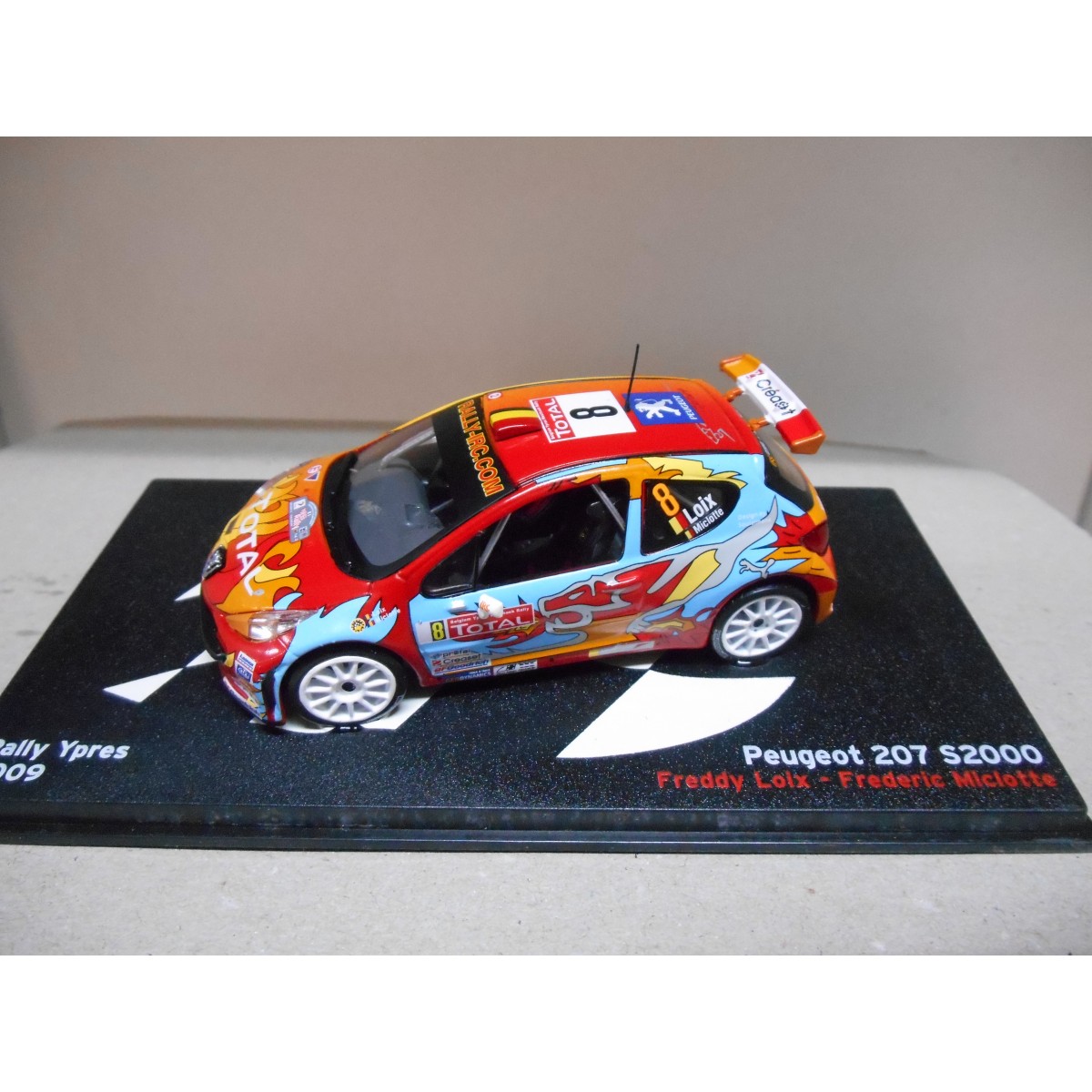 PEUGEOT 207 S2000 RALLY YPRES 2009 LOIX 143 ALTAYA IXO BCN STOCK CARS