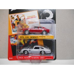 AMC HORNET + ASTON MARTIN DB5 PACK 2 CARS OF 007 JAMES BOND 1:64 JOHNNY LIGHTNING