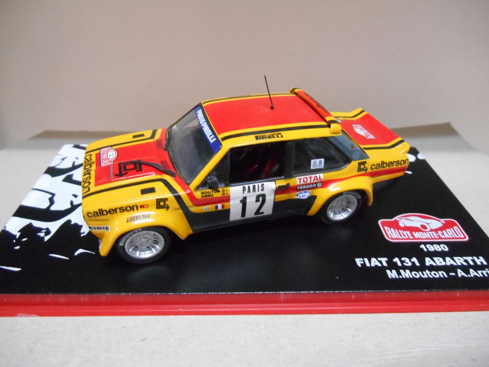 Modellino Auto Fiat 131 Abarth Rally Monte Carlo 1980 – Die Cast 1/43 Altaya – M. Mouton - Foto 2