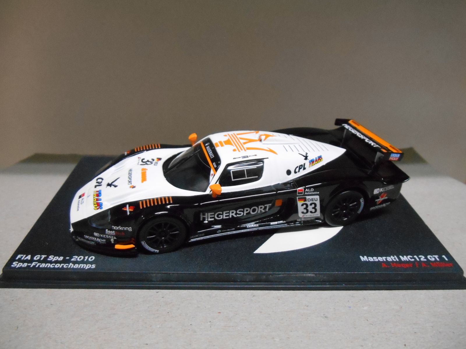 MASERATI MC 12 GT1 FIA-GT SPA FRANCORCHAMPS 2010 1:43 ALTAYA IXO BCN  STOCK CARS