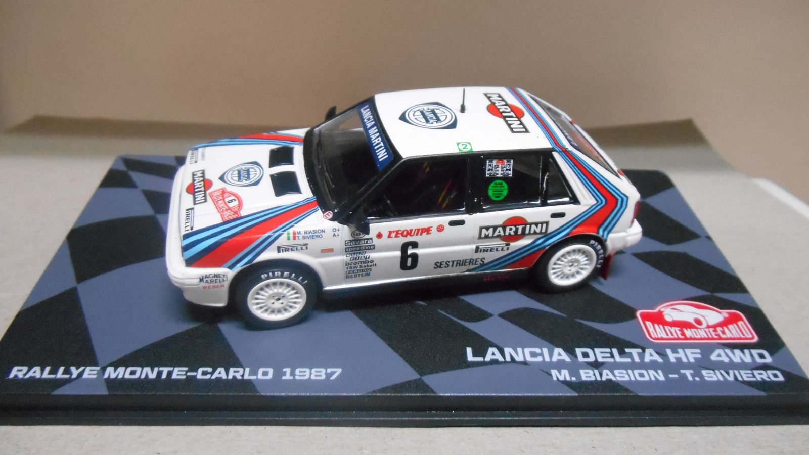 LANCIA DELTA HF 4WD RALLY MONTE CARLO 1987 AURIOL 1:43 EAGLEMOSS