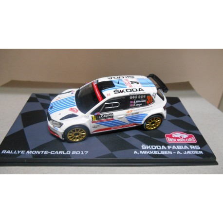 SKODA FABIA R5 RALLY MONTE CARLO 2017 MIKKELSEN 1:43 EAGLEMOSS IXO