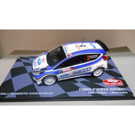 FORD FIESTA S2000 RALLY MONTE CARLO 2010 HIRVONEN 1:43 EAGLEMOSS IXO