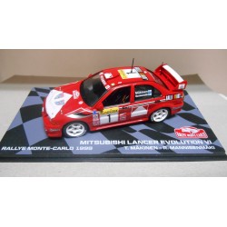 MITSUBISHI LANCER EVO VI 1999 RALLY MONTE CARLO T.MAKINEN 1:43 EAGLEMOSS IXO