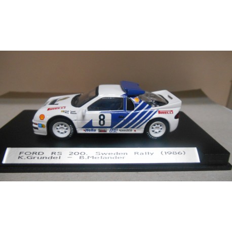 FORD RS 200 RALLY SWEDEN 1986 GRUNDEL 1:43 ALTAYA IXO