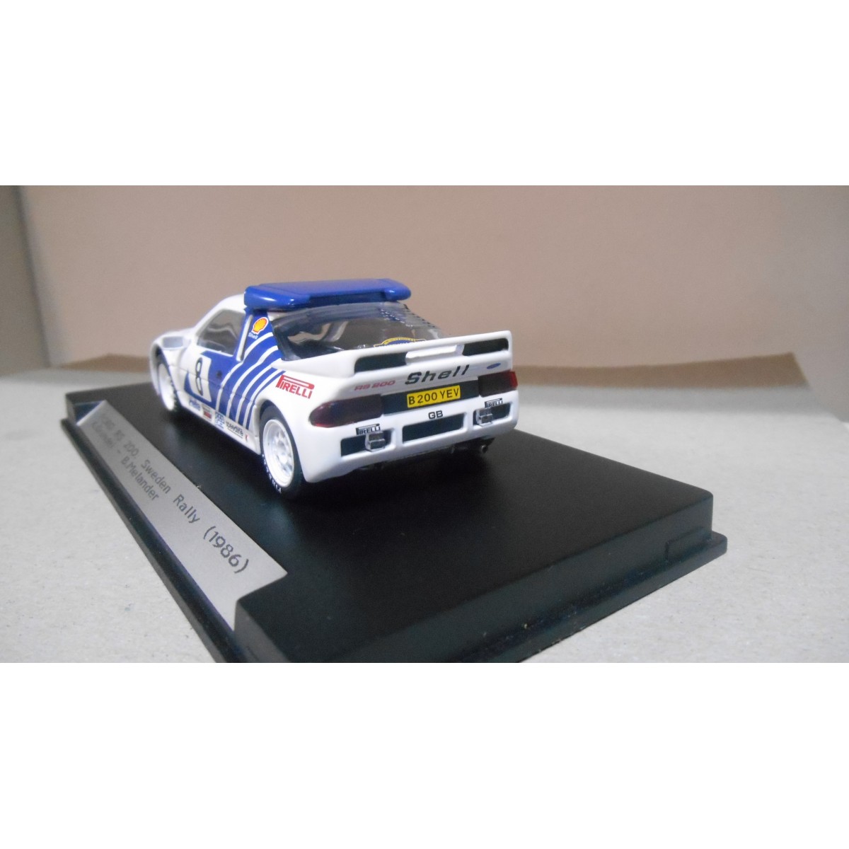 FORD RS 200 RALLY SWEDEN 1986 GRUNDEL 1:43 ALTAYA IXO - BCN STOCK CARS