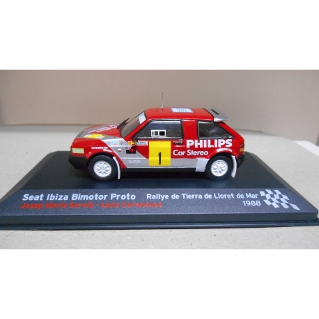 SEAT IBIZA BIMOTOR PROTO RALLY LLORET MAR 1988 SERVIA 1:43 ALTAYA IXO