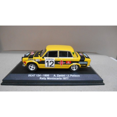 SEAT 124 1800 RALLY MONTE CARLO 1977 ZANINI 1:43 ALTAYA IXO