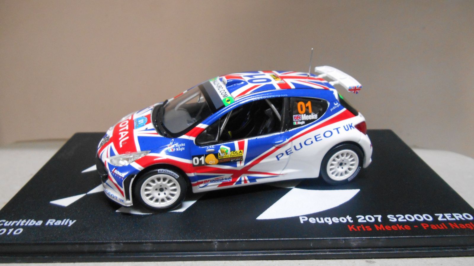 Voiture Miniature Peugeot 207 S2000 Rallye Monte-Carlo 2009 Ogier - 1:43 Ixo Altaya - Neuf