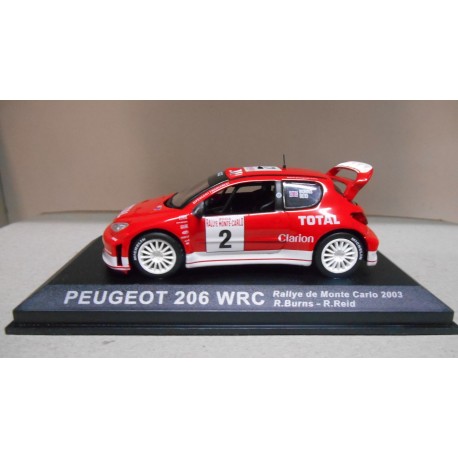 PEUGEOT 206 WRC RALLY MONTE CARLO 2003 R.BURNS 1:43 ALTAYA IXO