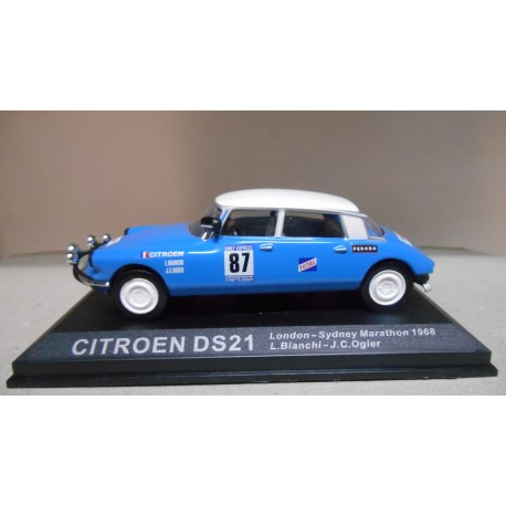 CITROEN DS 21 RALLY LONDON-SYDNEY MARATHON 1968 BIANCHI 1:43 ALTAYA IXO