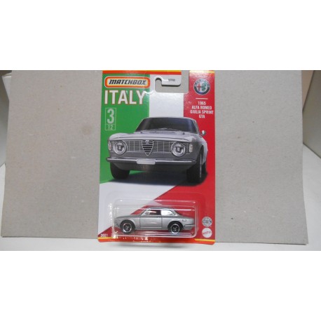 MATCHBOX CARS BEST OF ITALY 3/12 ALFA ROMEO GIULIA SPRINT GTA 1965 1:64