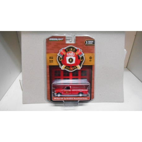 FIRE/POMPIERS/BOMBEROS FORD F-350 1992 MASSACHUSETTS FIRE RESCUE 1:64 GREENLIGHT