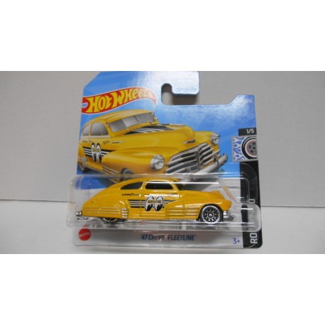 CHEVROLET FLEETLINE 1947 GOOD YEAR MOON 1/5 ROD SQUAD 1:64 HOT WHEELS