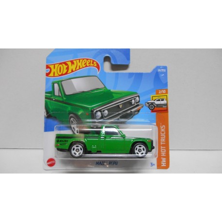 MAZDA REPU GREEN 2/10 HOT TRUCKS 1:64 HOT WHEELS