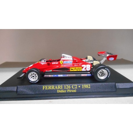 FERRARI 126 C2 1982 D.PIRONI FORMULA F1 1:43 IXO ALTAYA HARD BOX EX PRIVADO