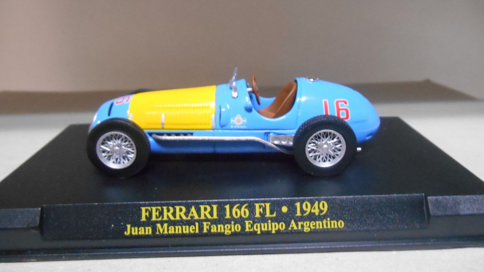 Hachette 1:43 Ferrari 166 FL Del 1949 – Juan Manuel Fangio, Equipo Argentino