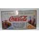 PLACA/PLAQUE/PLATE METAL DECORACION " AT FOUNTAINS OR IN BOTTLE COCA-COLA " 30cm x 16cm