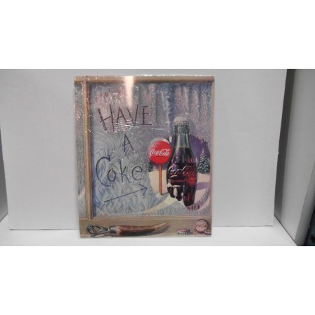 PLACA/PLAQUE/PLATE METAL DECORACION " HAVE A COKE COCA-COLA " 24cm x 20cm