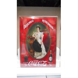 PLACA/PLAQUE/PLATE METAL DECORACION " DELICIOUS REFRESHING COCA-COLA " 21cm x 16'5cm