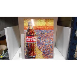 PLACA/PLAQUE/PLATE METAL DECORACION " BOTTLE COCA-COLA " 25cm x 25cm