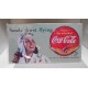 PLACA/PLAQUE/PLATE METAL DECORACION " SENDS THIRST FLYING COCA-COLA " 30cm x 16cm