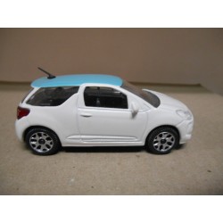 CITROEN DS3 2014 WHITE BLUE 1:43 MOTORAMA USADO/NO CAJA