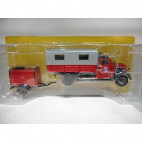 CMB 18 ROBUR GARANT 30K + REMOLQUE DDR BOMBEROS/FIRE/POMPIERS SALVAT IXO 1:43