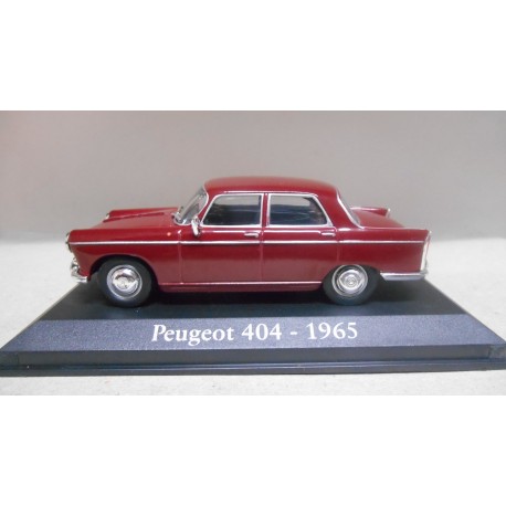 PEUGEOT 404 1965 MARRON/GRANATE PLAQUE FRANCE 1:43 RBA IXO