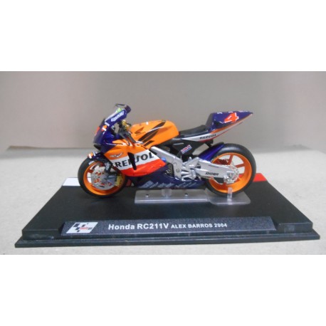 HONDA RC 211V MOTO GP ALEX BARROS 2004 MOTO/BIKE 1:24 ALTAYA IXO