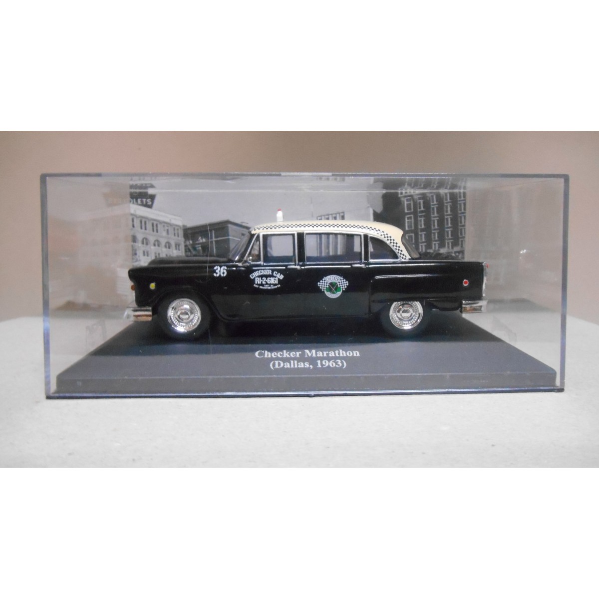 Maquette Checker Marathon Taxi Dallas 1963 Échelle 1/43 - IXO Neuf Boîte D'Origine - Collector