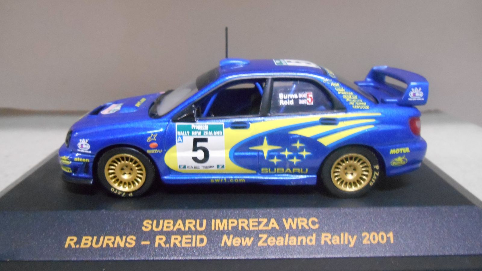 ixo-models Subaru Impreza WRC #5 Winner Rally New Zealand 2001 R.Burns - A. Reid (1/43 scale model