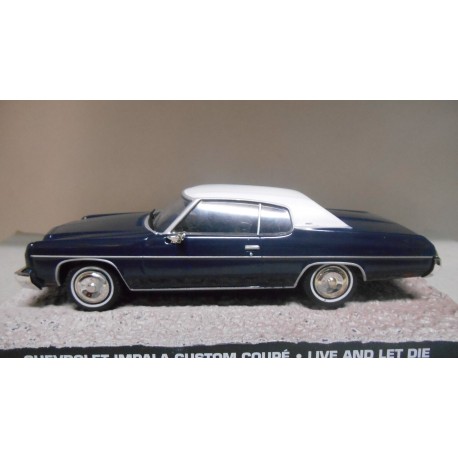 CHEVROLET IMPALA CUSTOM COUPE LIVE AND LET DIE 007 JAMES BOND 1:43 EAGLEMOSS IXO