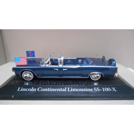 LINCOLN CONTINENTAL LIMOUSINE SS-100-X ASESINATO J.F. KENNEDY 1963 ATLAS 1:43