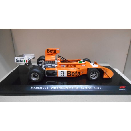 MARCH 751 FORMULA F1 V. BRAMBILLA AUSTRIA 1975 1:24 HACHETTE ALERON SUELTO