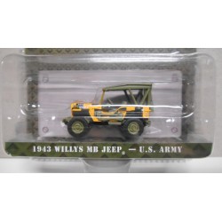 WILLYS MB JEEP 1943 US ARMY BATTALION 64 1:64 GREENLIGHT
