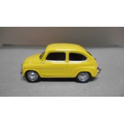 FIAT 600 D 1955 YELLOW (SEAT 600) 1:43 DeAGOSTINI IXO