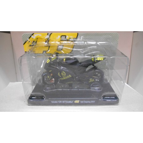 YAMAHA YZR M1 EXCALIBUR TEST SEPANG 2007 VALENTINO ROSSI MOTO/BIKE 1:18 ALTAYA IXO